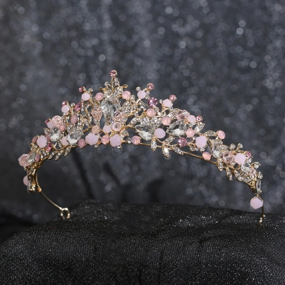 Elegant Pink and Gold Tiara floral
